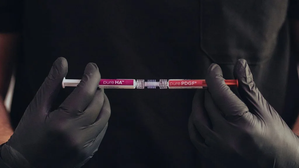 ariessence pure HA and pure PDGF+ syringes